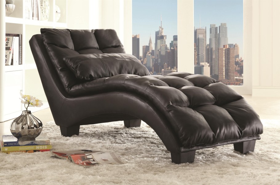 Кушетка кожаная мягкая 1811bl