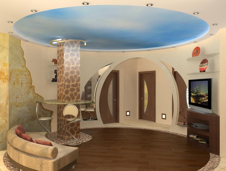 Гипсокартон в интерьере квартиры