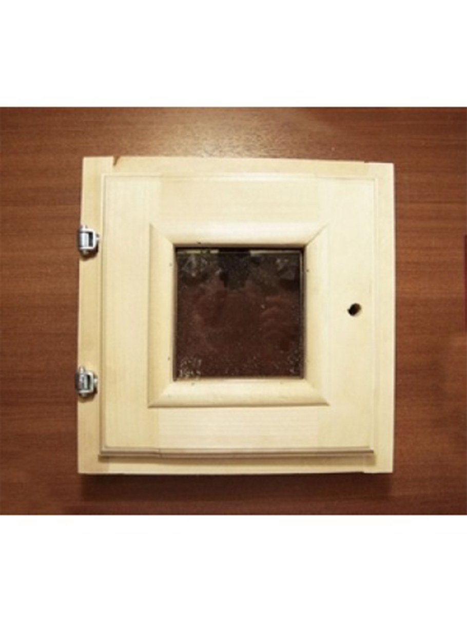 Окно для бани 40х40 липа с уплотнителем