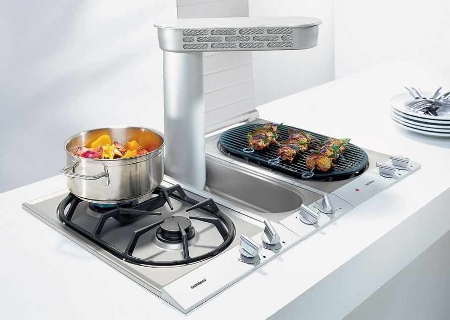 Варочная с грилем и вытяжкой Gaggenau