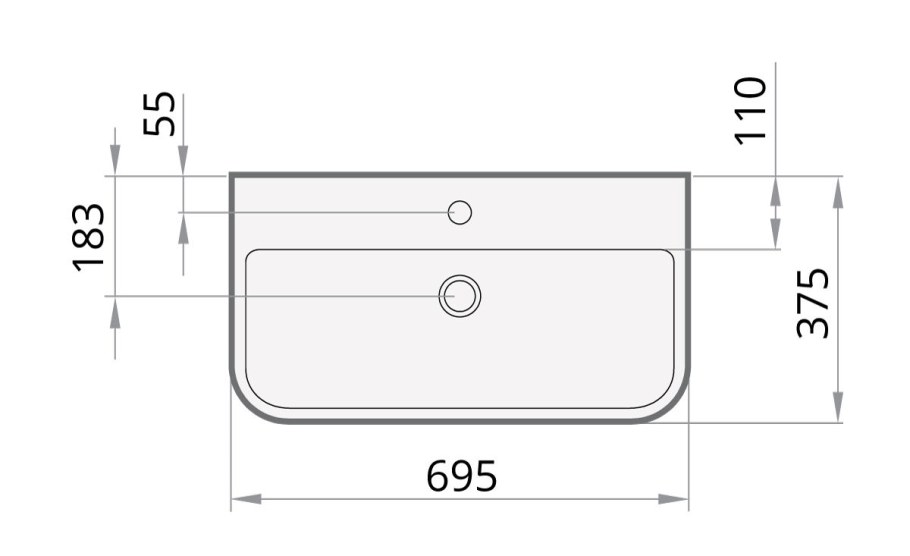 Раковина paa Samba 70