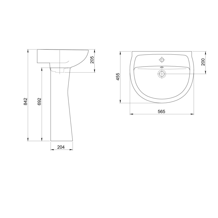 Воротынский умывальник белый Santeri 131117s0010b0