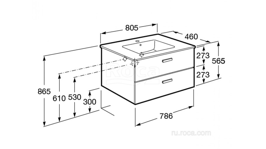 Тумба под раковину Roca Victoria Nord 60