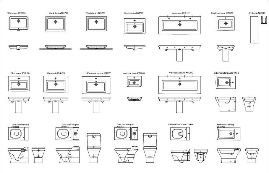 Раковина Автокад блок