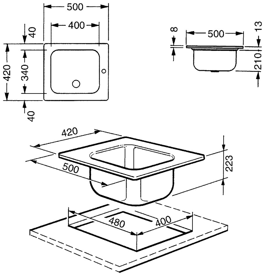 Кухонная мойка Smeg vs45-p3