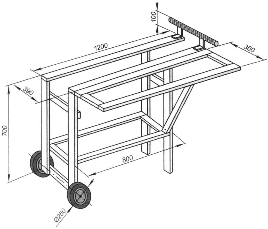 Подставка под мангал из газового баллона чертеж