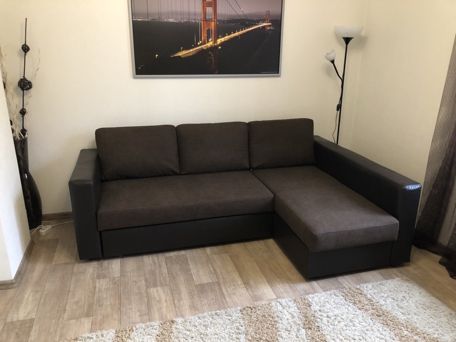 Диван икеа с козеткой кожзам