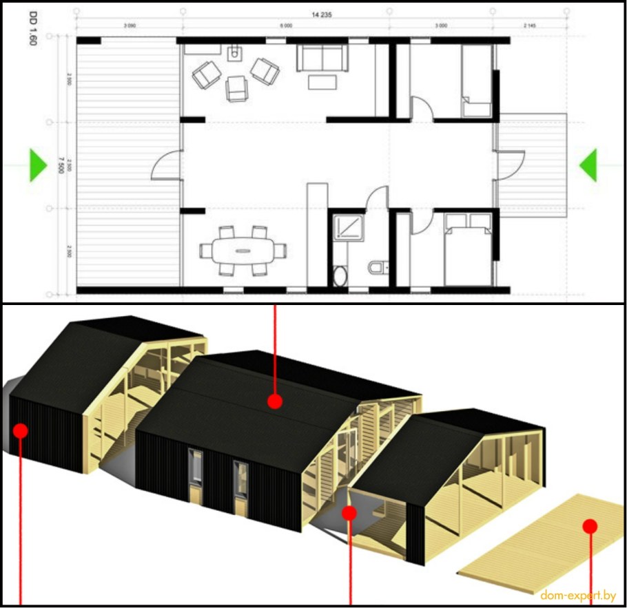 Дубль дом планировка