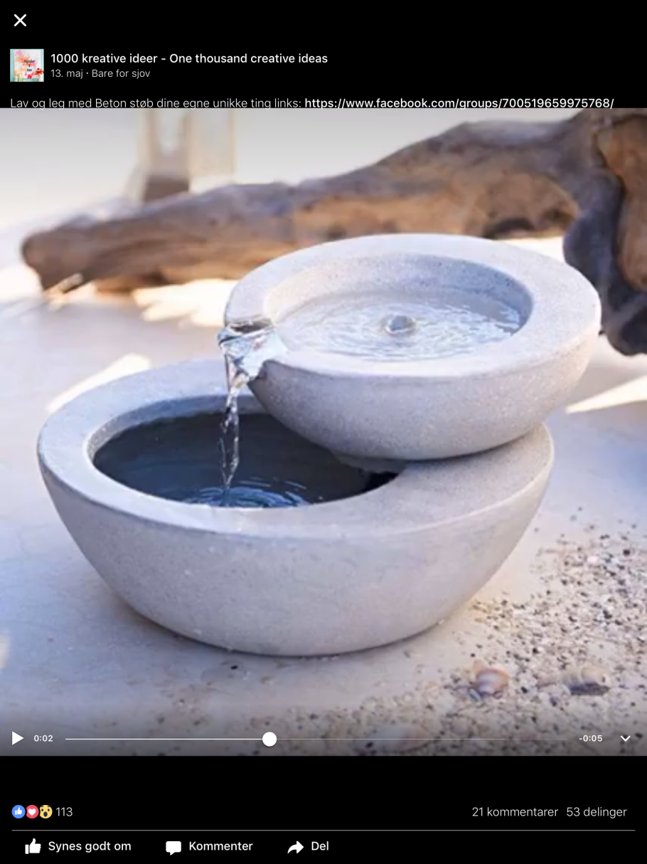 Фонтан из цемента