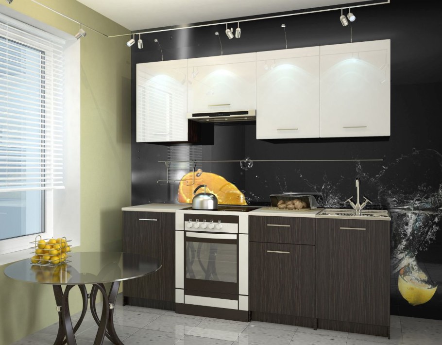 Кухня Ксения белый глянец