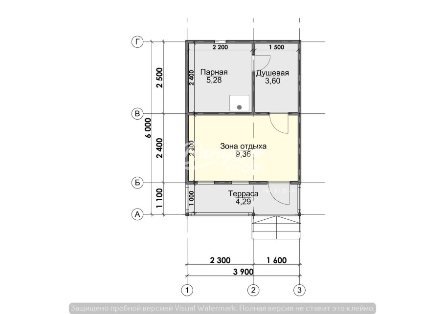 Проекты бань из бруса 3х3 чертежи