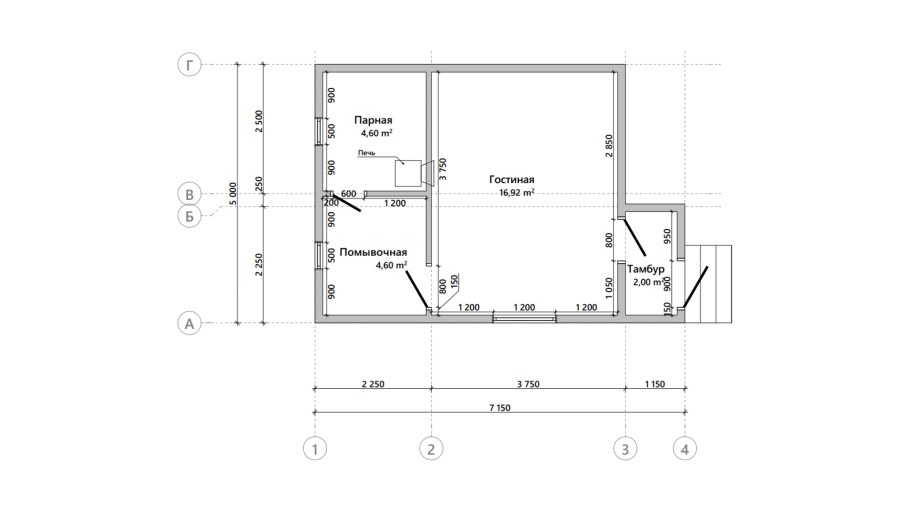 Проект каркасной бани 6х6 с чертежами и материалами