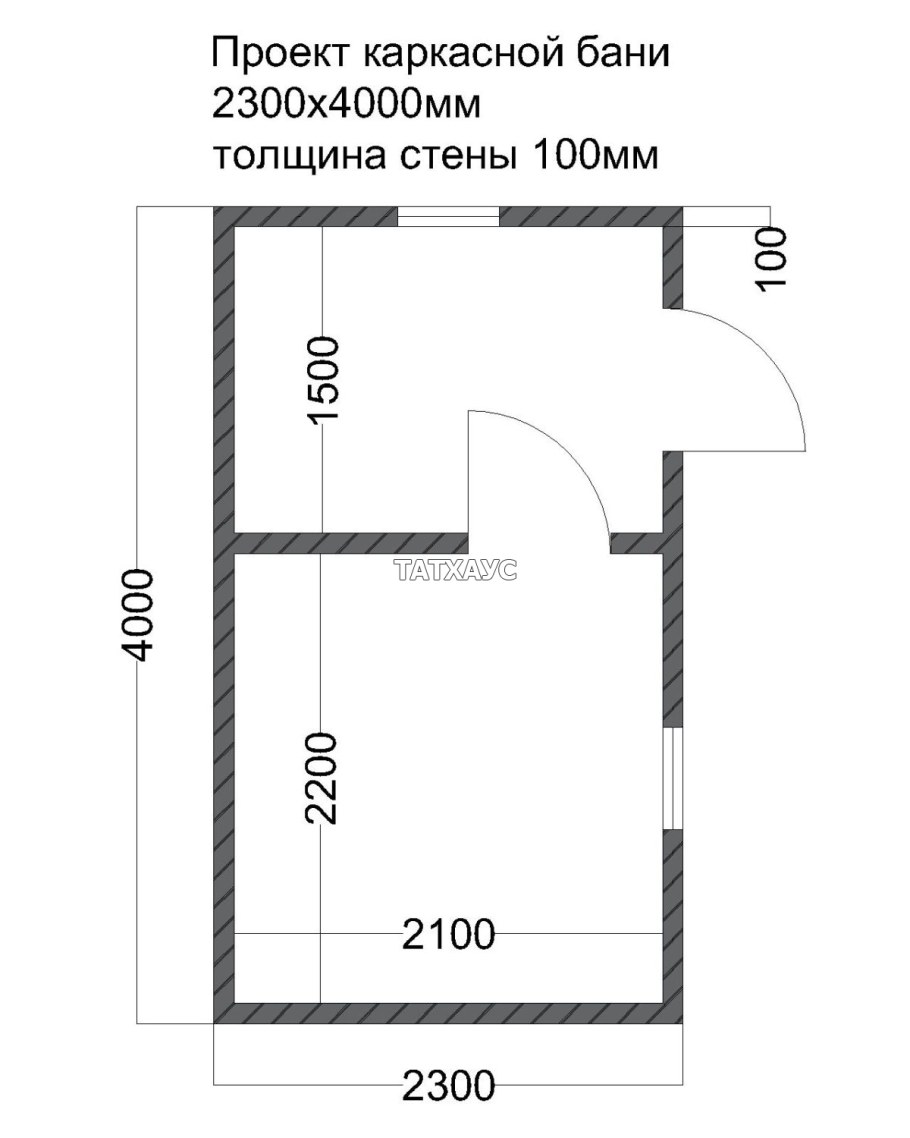 Проект каркасной бани 6х4 с чертежами
