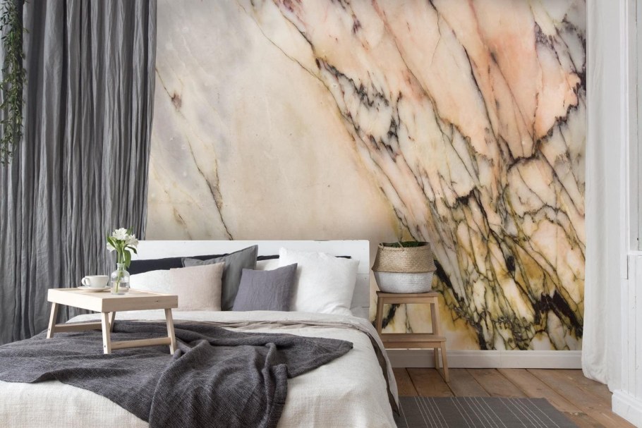 Фотообои мрамор в интерьере гостиной