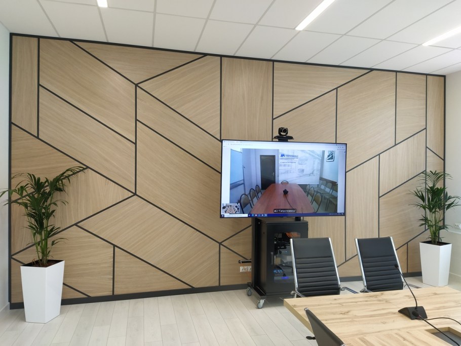 Шпонированные стеновые панели