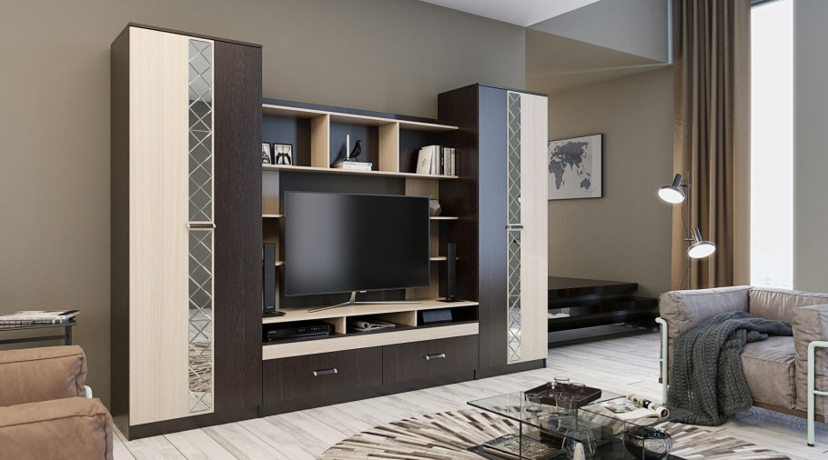 Стенка дуб венге Палермо