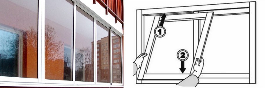 Демонтаж алюминиевых раздвижных окон