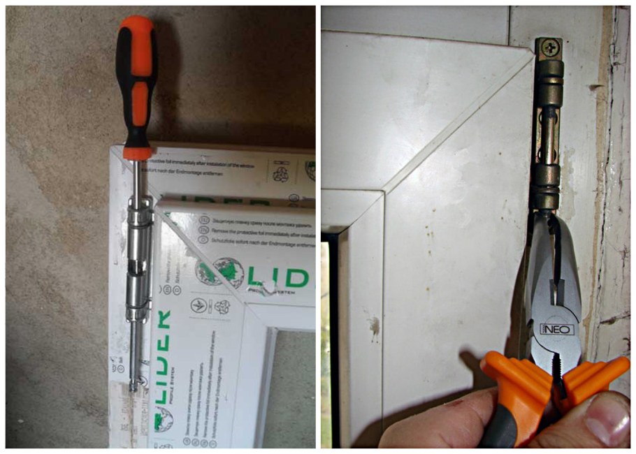 Снятие пластиковой двери с петель