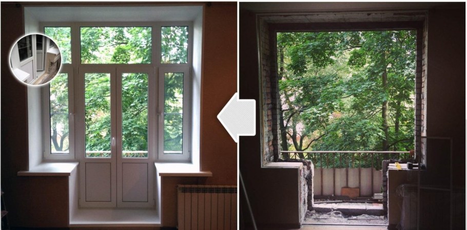 Балконный блок Чебурашка пластиковые окна