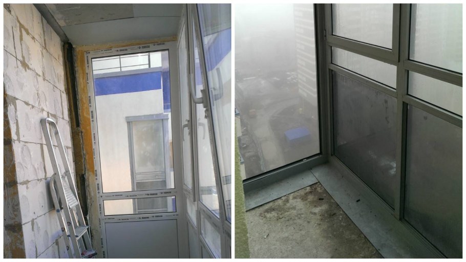 Утепленный балкон с холодным остеклением