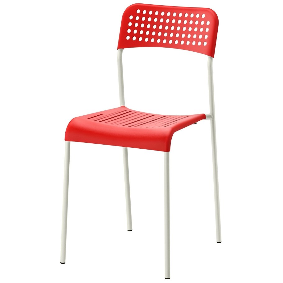 Стул АДДЕ икеа красный