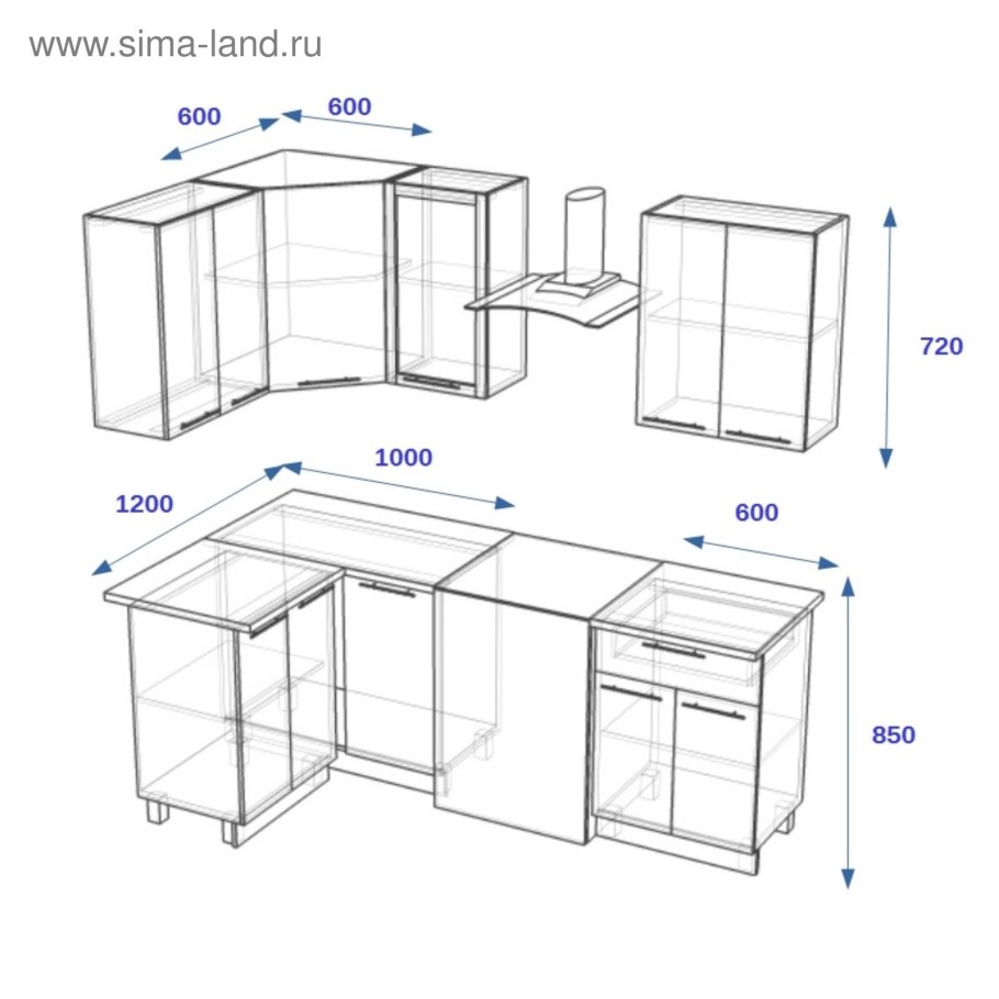 Кухня самолет стандарт
