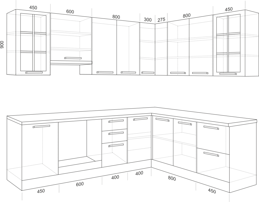 Кухня "София" (1,8 м) 3d (белый/бирюза)