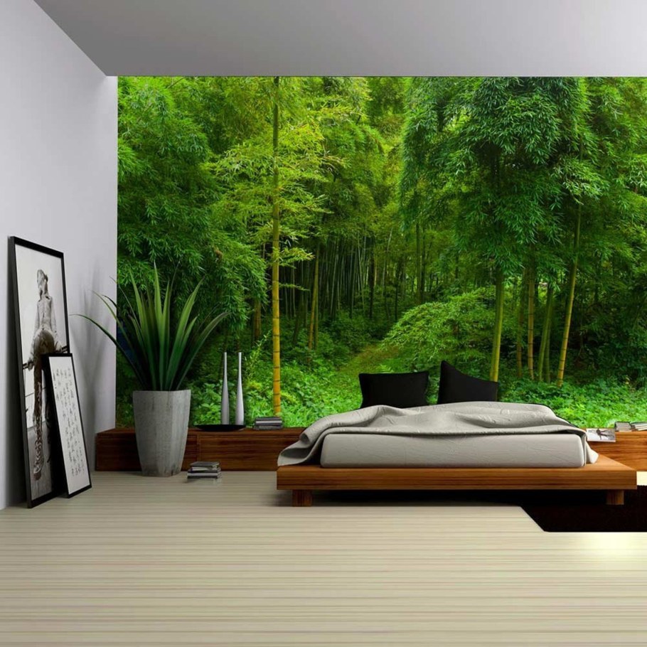 Фотообои на стену в спальню природа