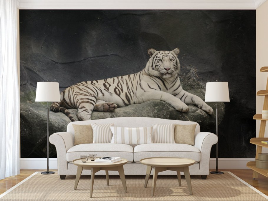Фотообои тигр на стене