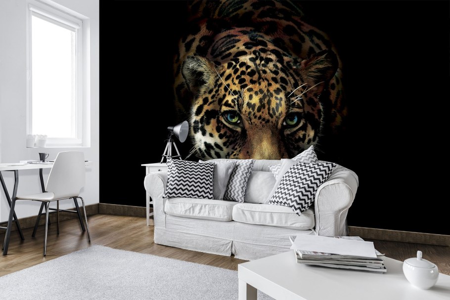 Фотообои пантера в интерьере