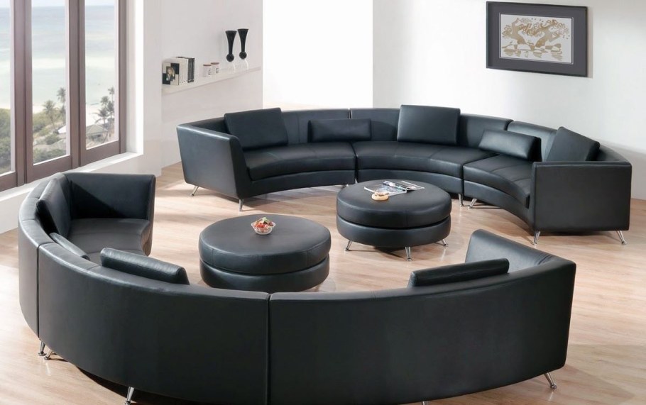 Круглый угловой диван