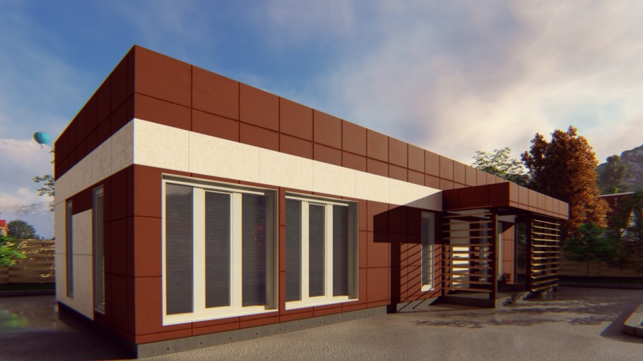 Одноэтажное здание из сэндвич панелей