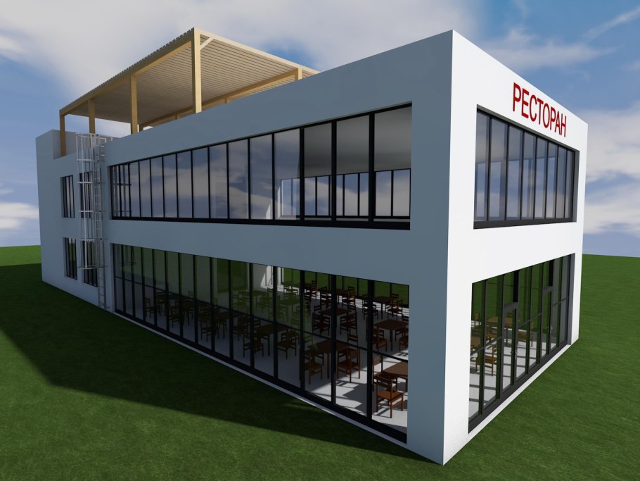 Двухэтажное здание