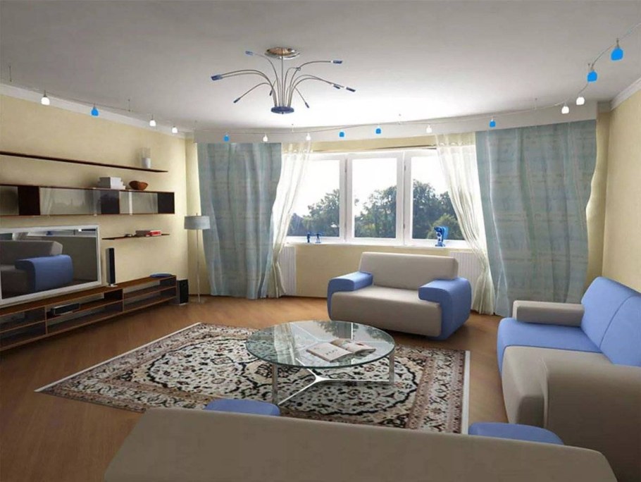 Бежевокаричневая гостиная