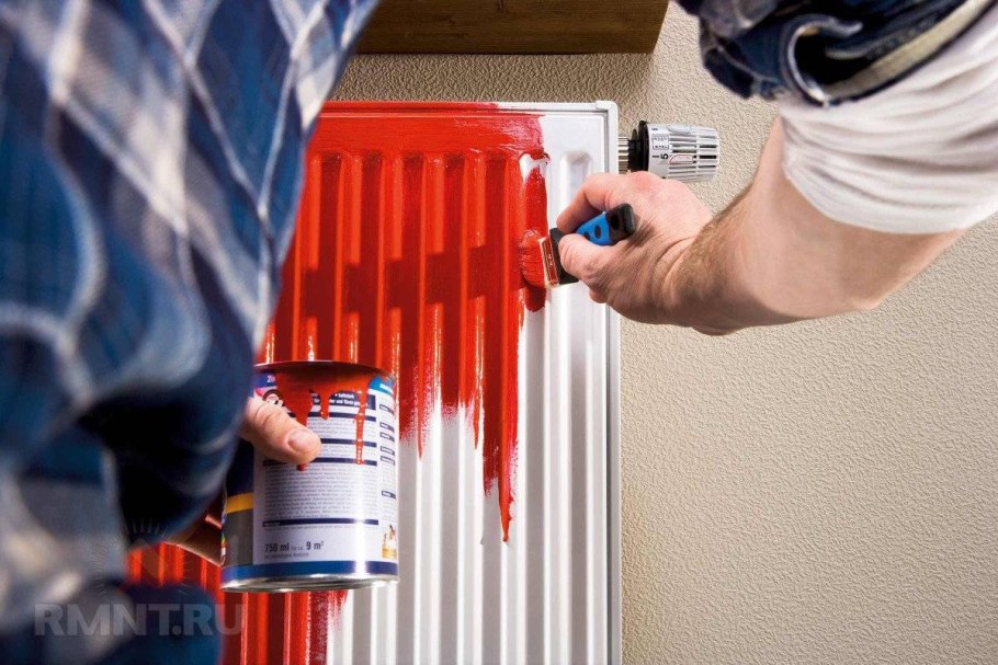 Окраска батарей отопления