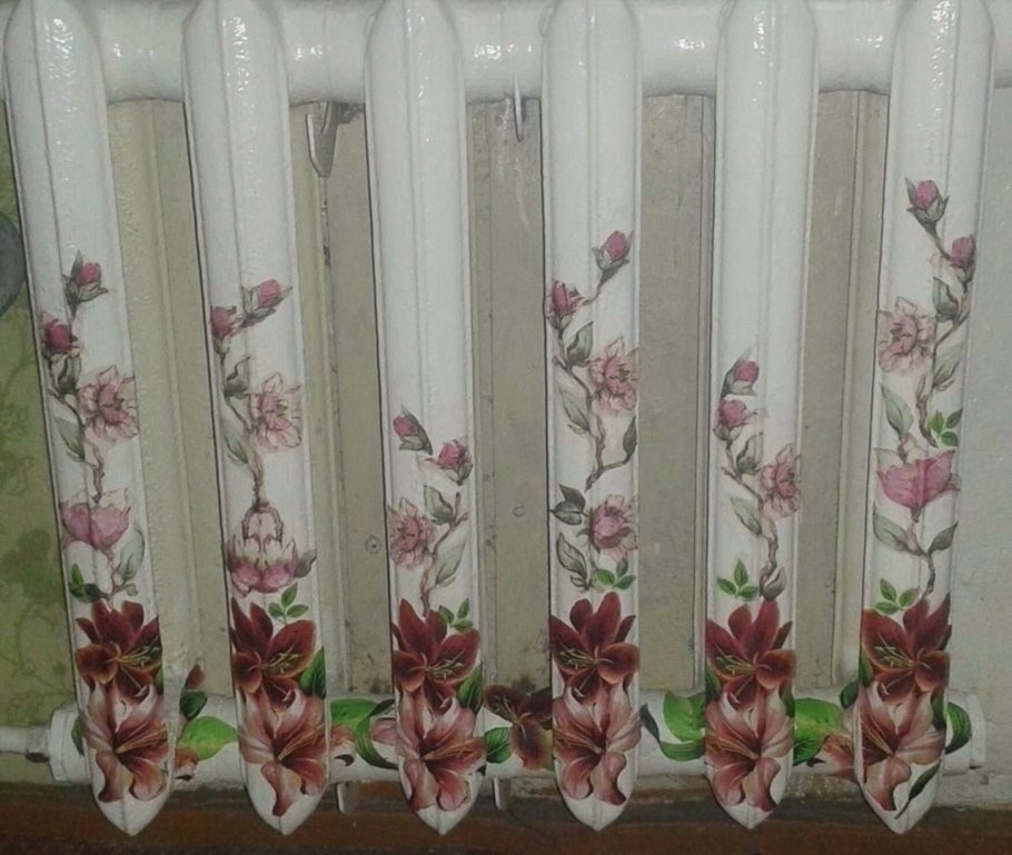 Декорирование чугунных батарей