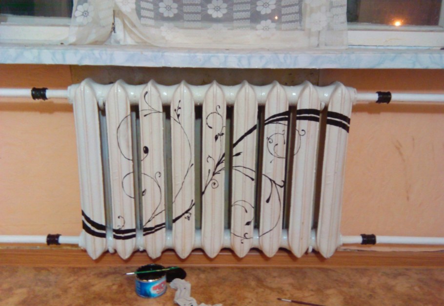 Декорирование чугунных батарей