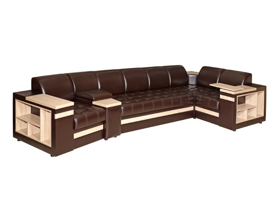 Угловой диван кожзам со столиком