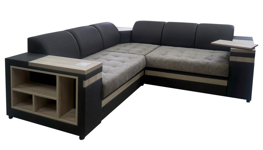 Диван со столиком в подлокотнике