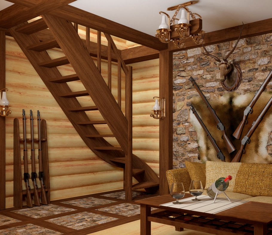 Лестница из бука «лв-1.0м», Profi & Hobby