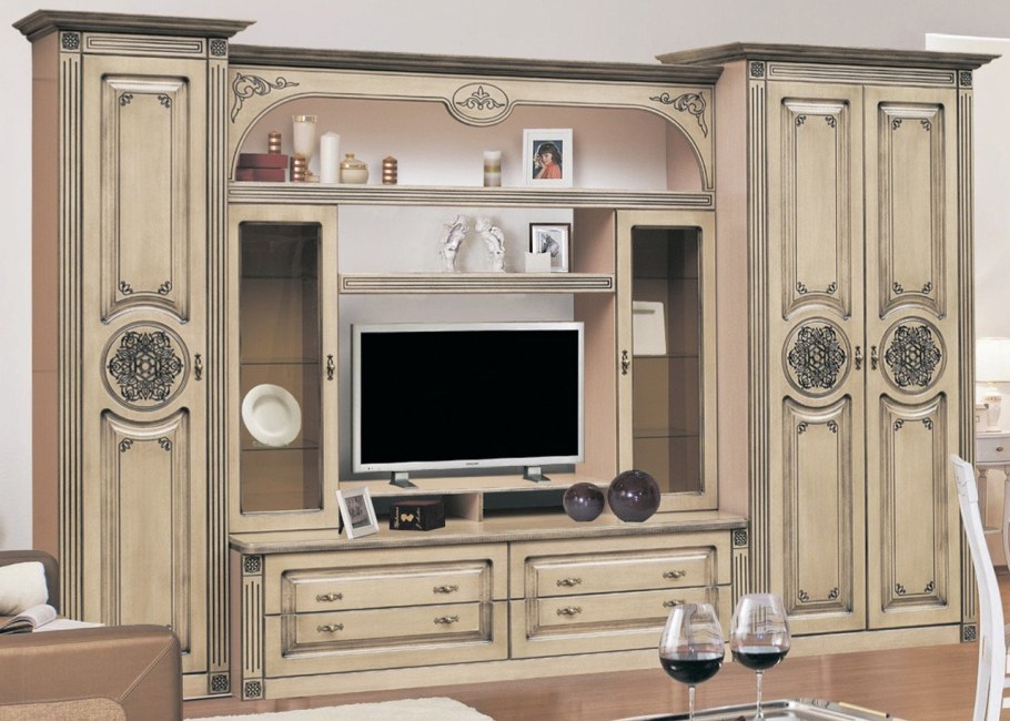 Стенка Джулия Аристократ+патина золото