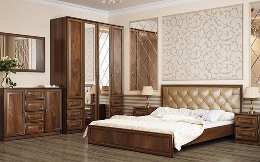 Спальня роза махонь Интердизайн