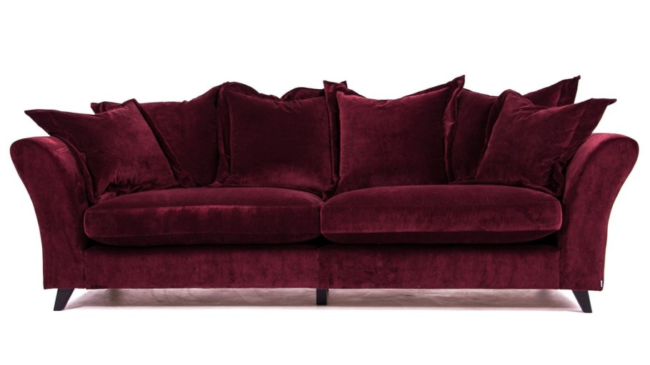 Диван бархат бордо
