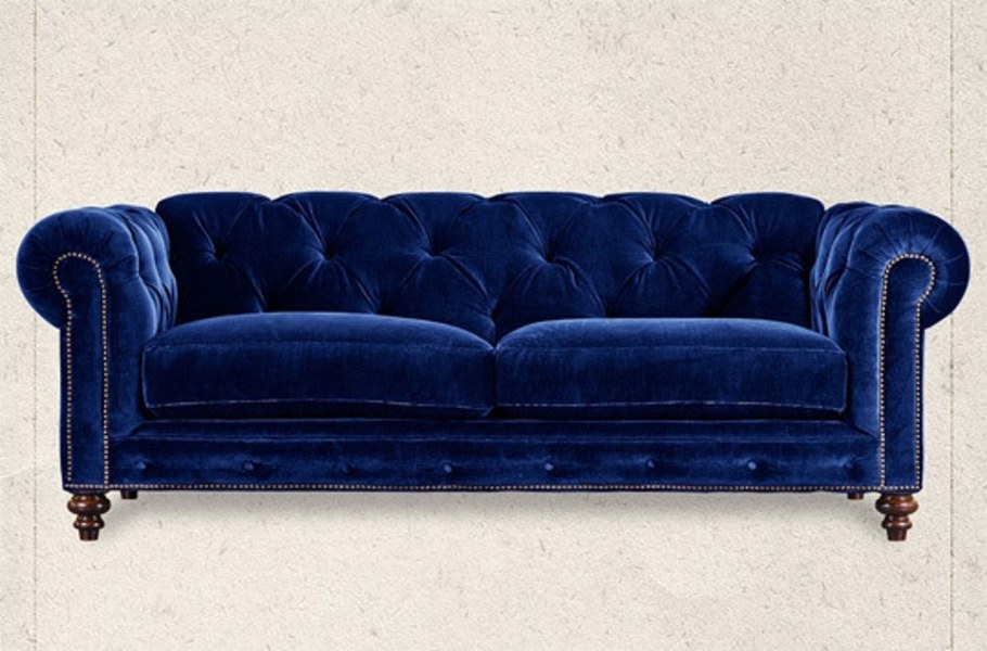 Диван синего Barhat Blue