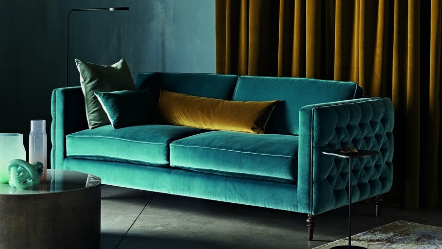 Темно бирюзовый диван