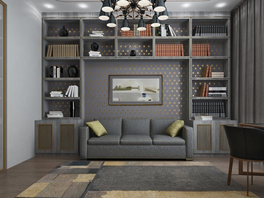 Стеллаж с диваном