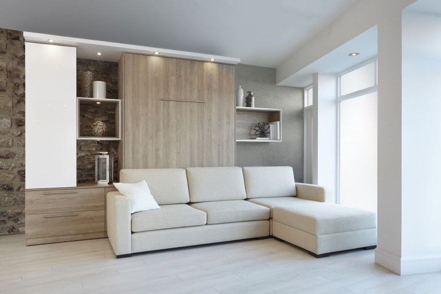 Шкаф над диваном