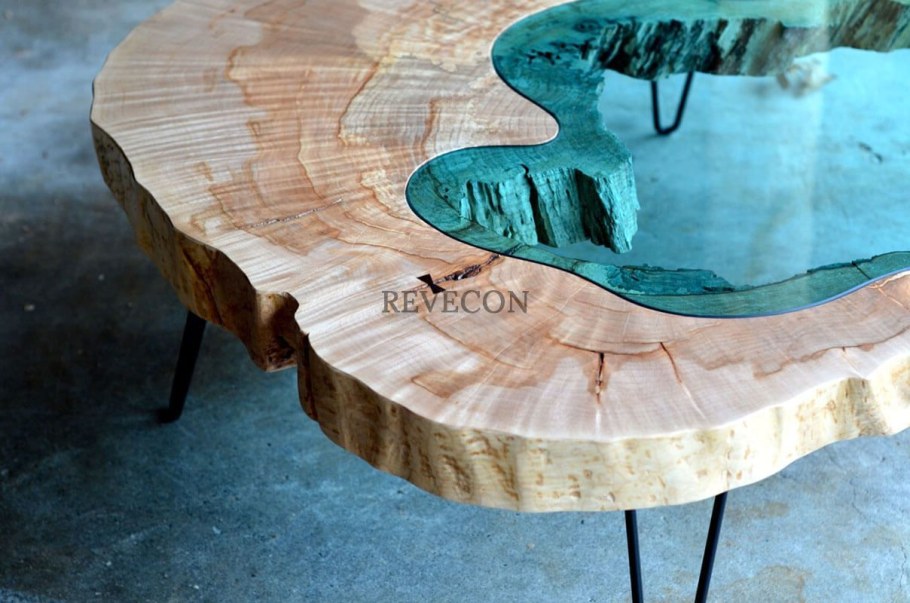 Журнальный стол лофт из слэба