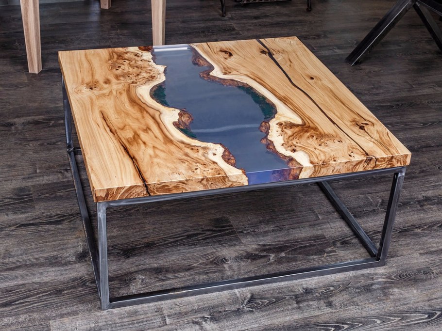 Столы из слэбов и эпоксидной смолы