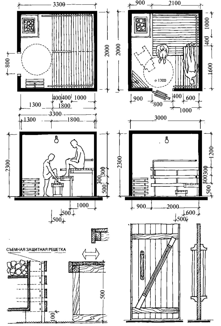 Каркас для полок в бане